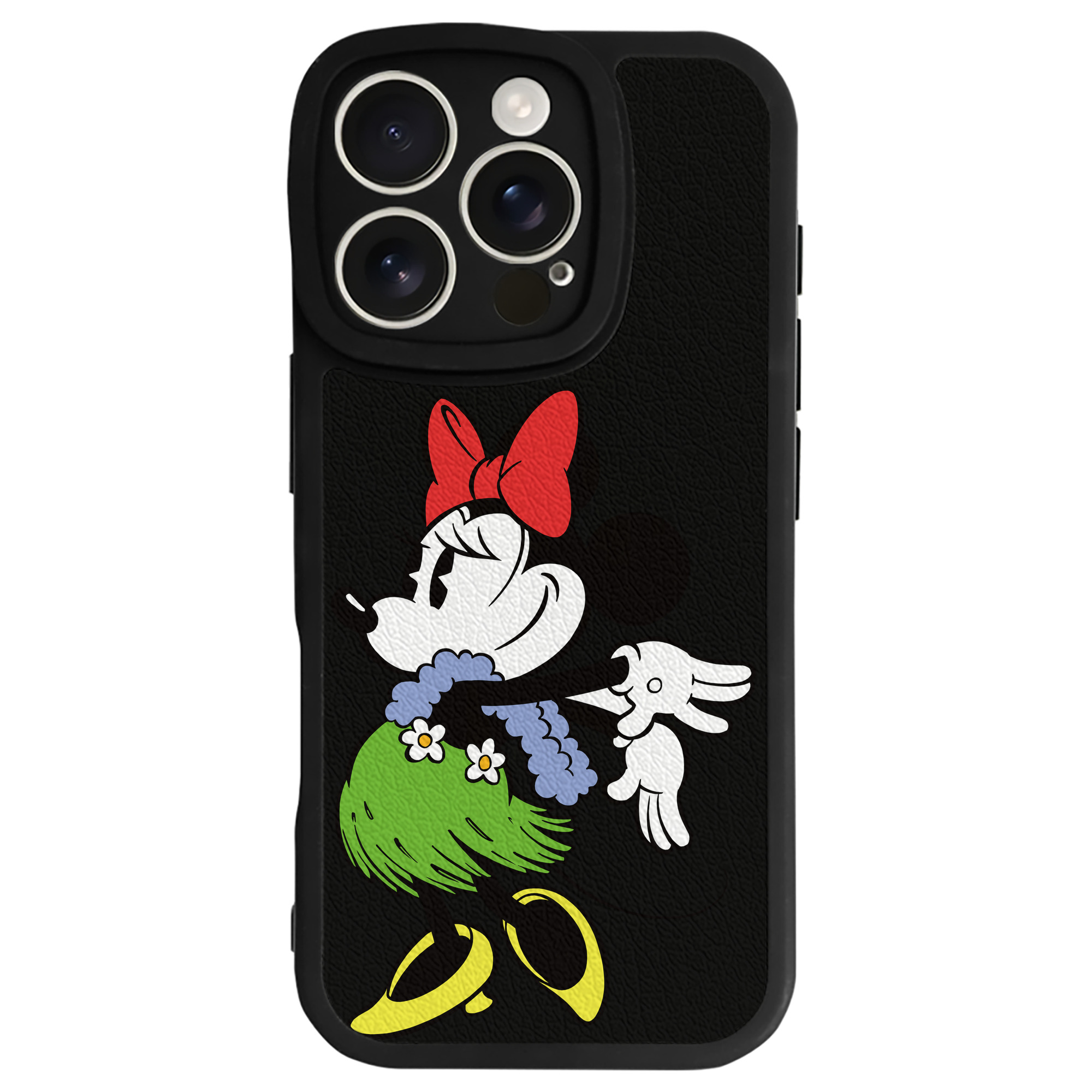 （画像用） ミッキーマウス Mickey Mouse 【iPhone 16シリーズ対応】シリコンスマホケース（レザー調） 材質：シリコン